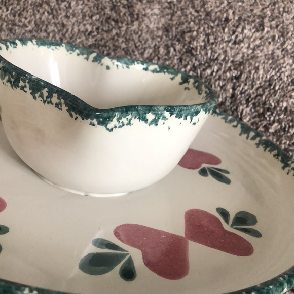 Chaparral Pottery heart dip /chip set. One piece. Great condition! - Picture 5 of 7